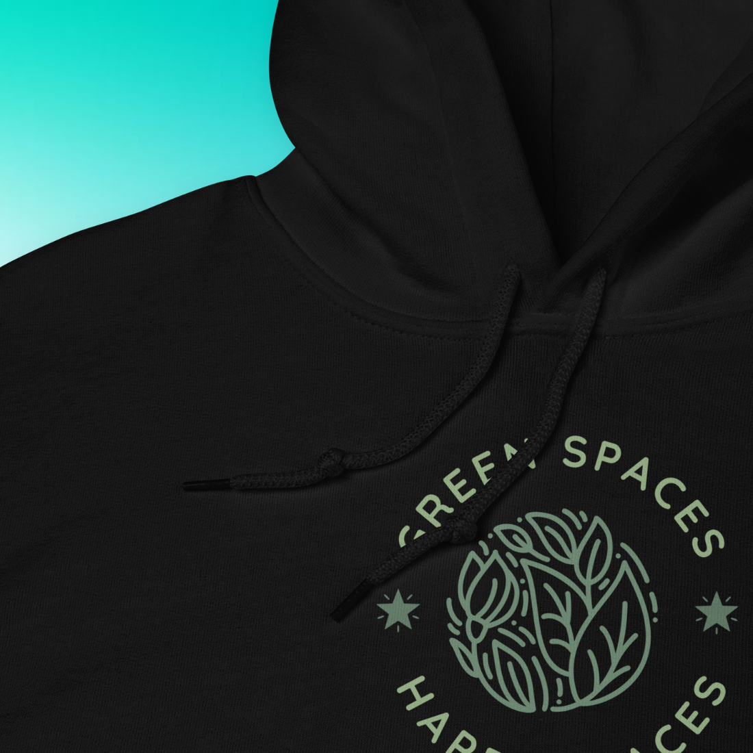 Green Spaces, Happy Places Hoodie | V3