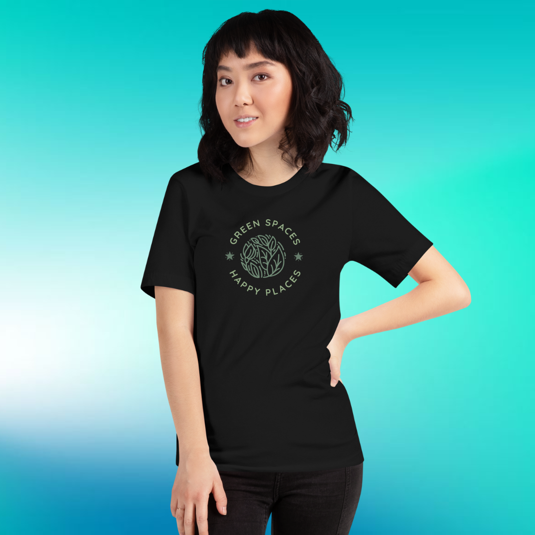 Green Spaces, Happy Places T-Shirt | V3